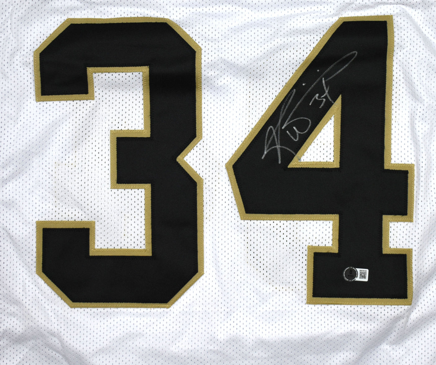 Ricky Williams Autographed White Pro Style Jersey - Beckett W Hologram *Silver