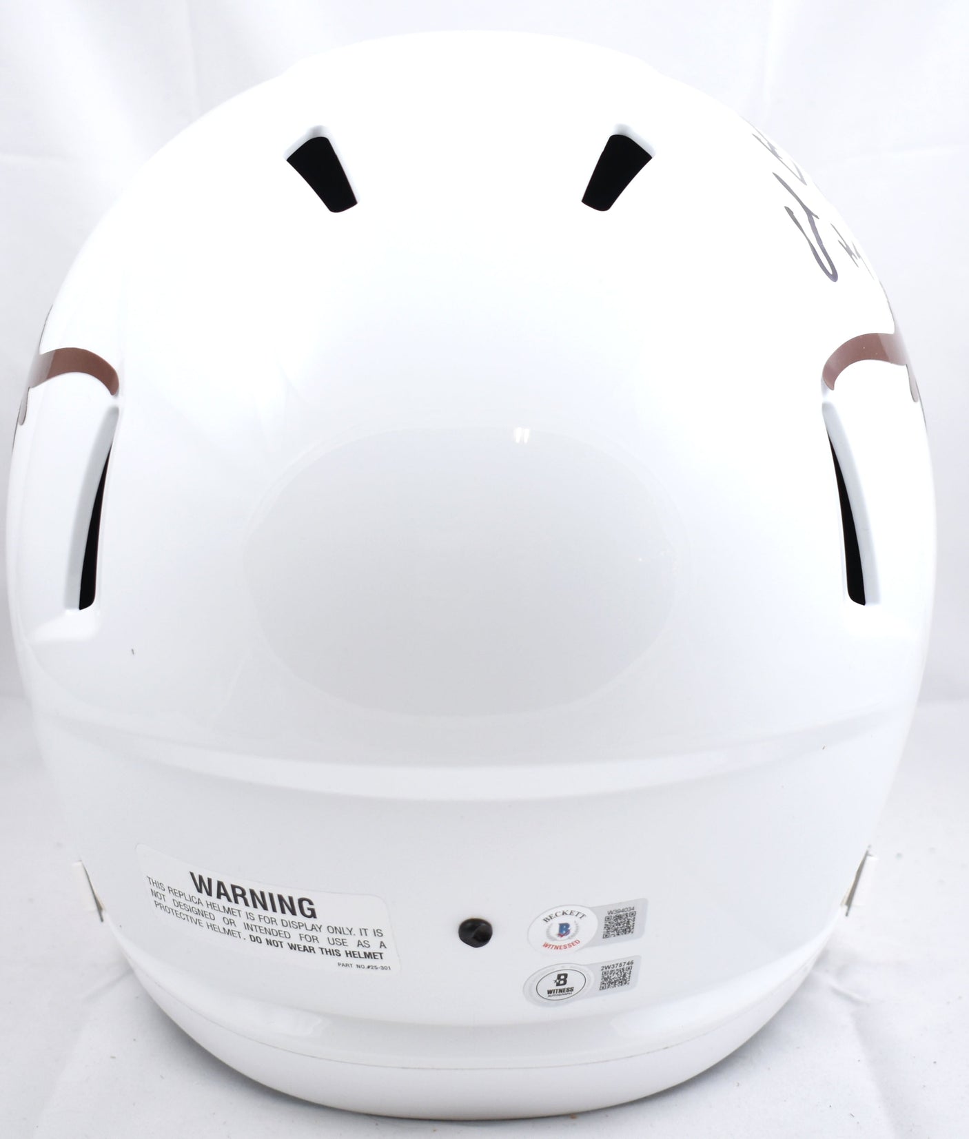 Ricky Williams Earl Campbell Signed Texas F/S Speed Helmet HT - Beckett W Holo