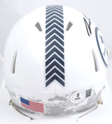 Pat Freiermuth Signed Steelers Salute 2024 Speed Mini Helmet - Beckett W Holo