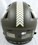 Travis Kelce Autographed Chiefs F/S Salute SpeedFlex Helmet - Beckett W Holo