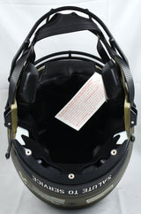 Travis Kelce Autographed Chiefs F/S Salute SpeedFlex Helmet - Beckett W Holo