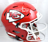 Travis Kelce Autographed Chiefs F/S SpeedFlex Helmet- Beckett W Hologram *White