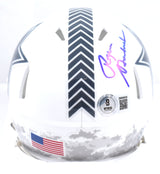 Roger Staubach Autographed Cowboys Salute 2024 Speed Mini Helmet- Beckett W Holo
