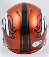 Brian Dawkins Autographed Denver Broncos Flash Speed Mini Helmet- Beckett W Holo