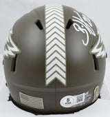 Brian Dawkins Autographed Eagles Salute Speed Mini Helmet - Beckett W Hologram