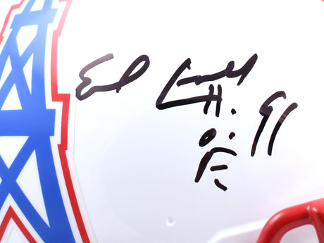 Earl Campbell Signed Oilers F/S 81-96 Speed Authentic Helmet HOF- Beckett W Holo