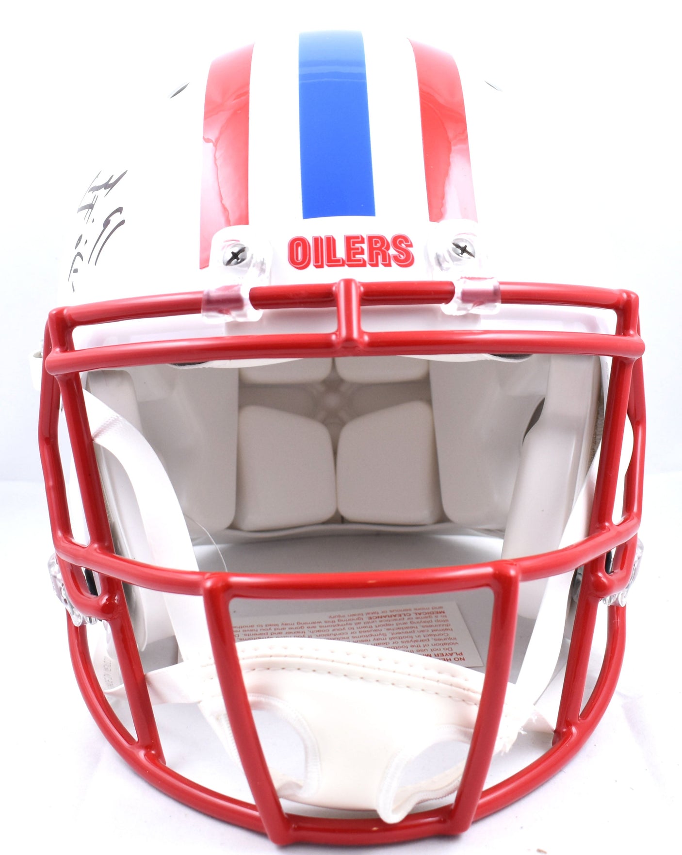Earl Campbell Signed Oilers F/S 81-96 Speed Authentic Helmet HOF- Beckett W Holo