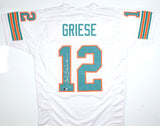 Bob Griese Autographed White Pro Style Jersey - Beckett W Hologram *Silver