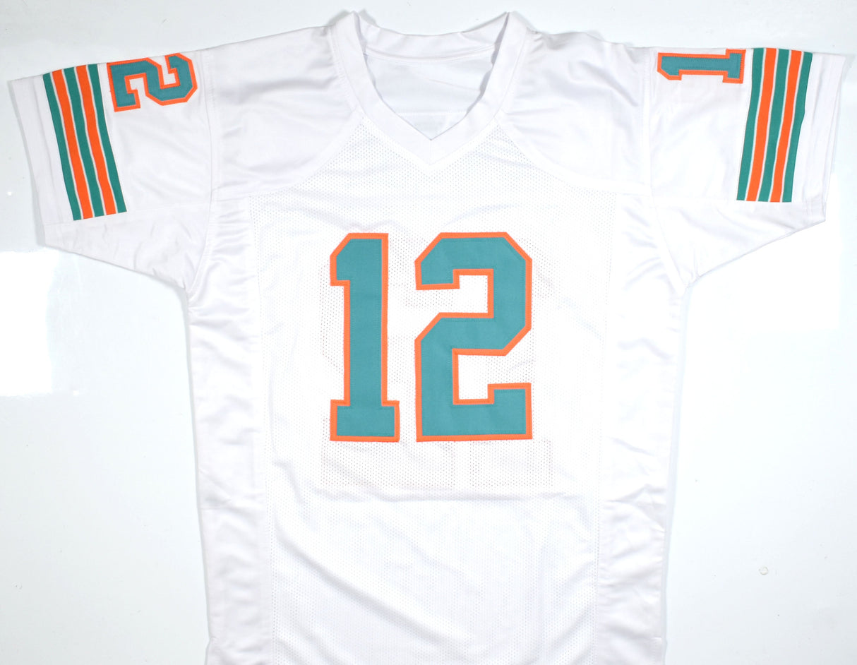 Bob Griese Autographed White Pro Style Jersey - Beckett W Hologram *Silver