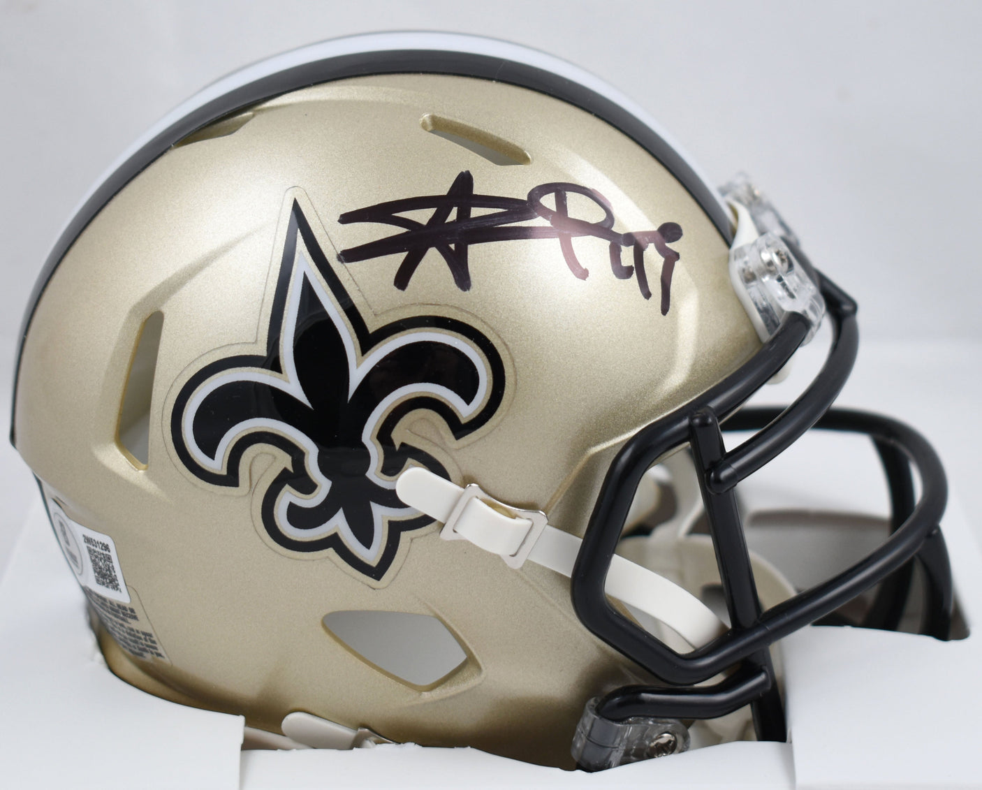 Alvin Kamara Autographed New Orleans Saints Speed Mini Helmet-Beckett W Hologram