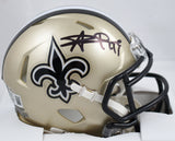 Alvin Kamara Autographed New Orleans Saints Speed Mini Helmet-Beckett W Hologram