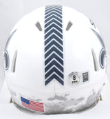 Alvin Kamara Autographed Saints Salute 2024 Speed Mini Helmet-Beckett W Hologram