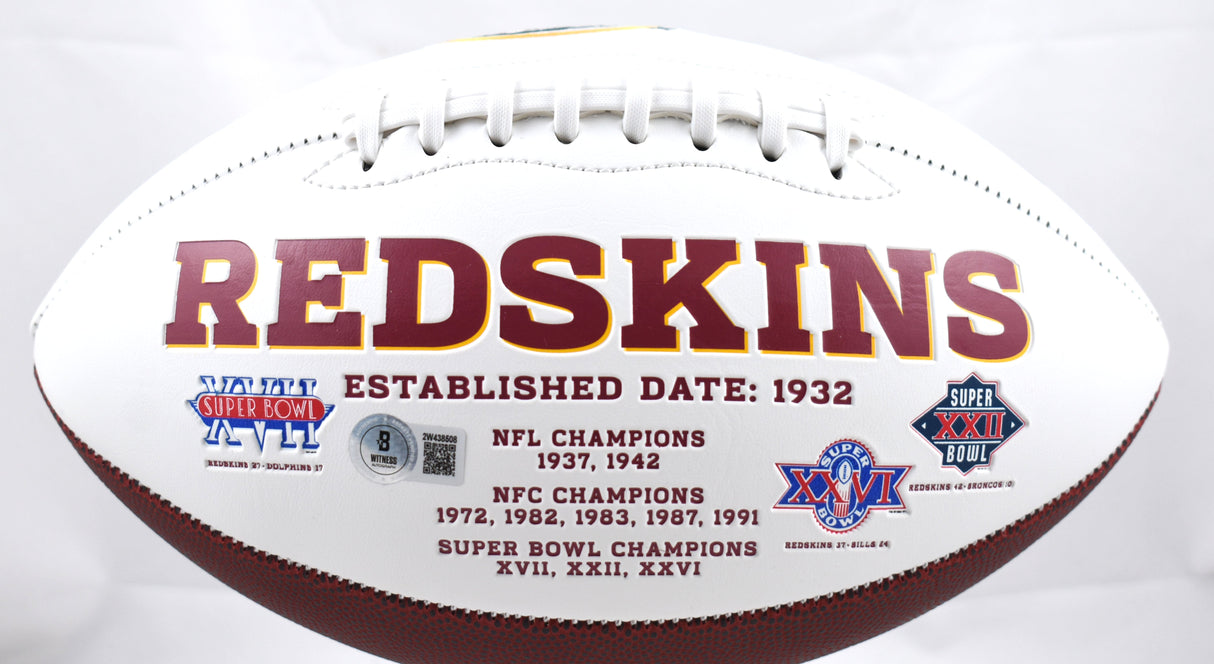 Deion Sanders Autographed Washington Redskins Logo Football - Beckett W Hologram