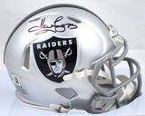 Howie Long Autographed Raiders Speed Mini Helmet - Beckett W Hologram *Black