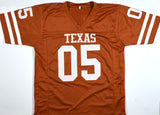 2005 Texas Longhorns Autographed Orange College Style Jersey- Ai Verified *Black