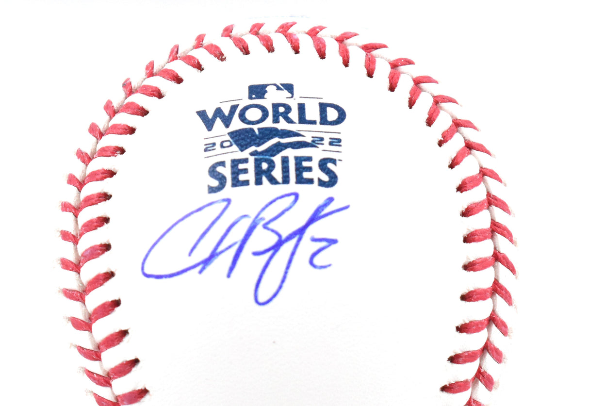 Alex Bregman Autographed Rawlings World Series OML Baseball - Beckett W Holo