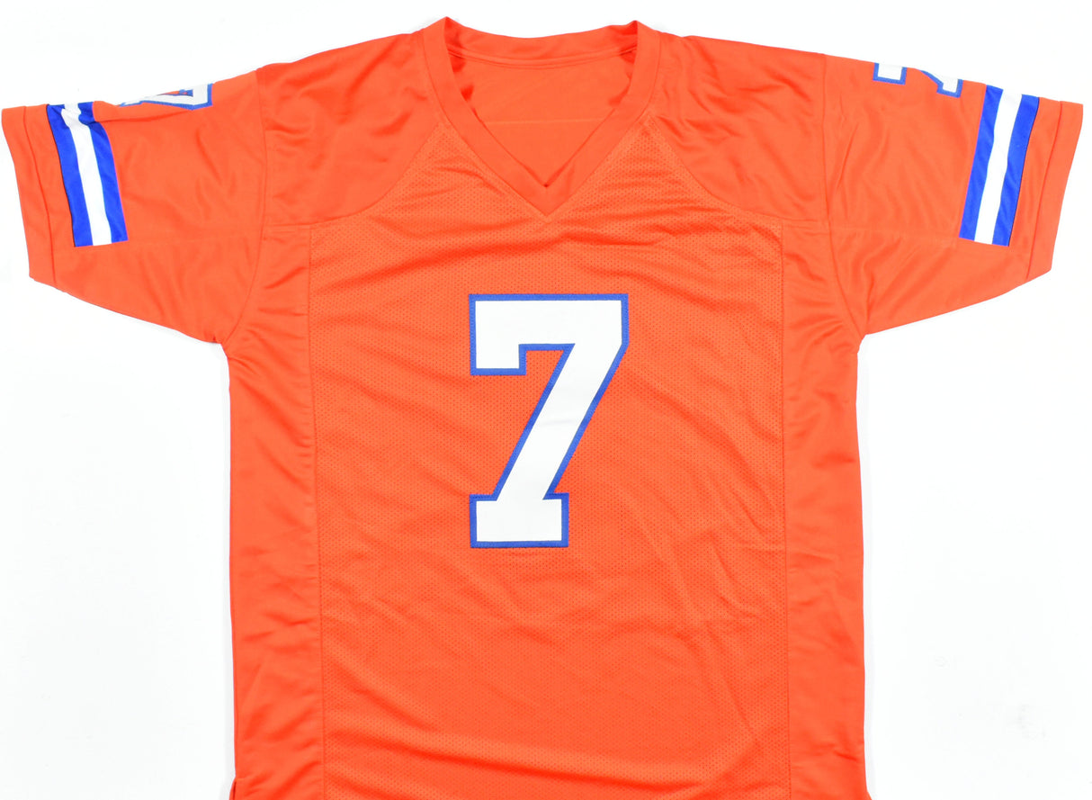 John Elway Autographed Orange Pro Style Jersey - Beckett W Hologram *Black