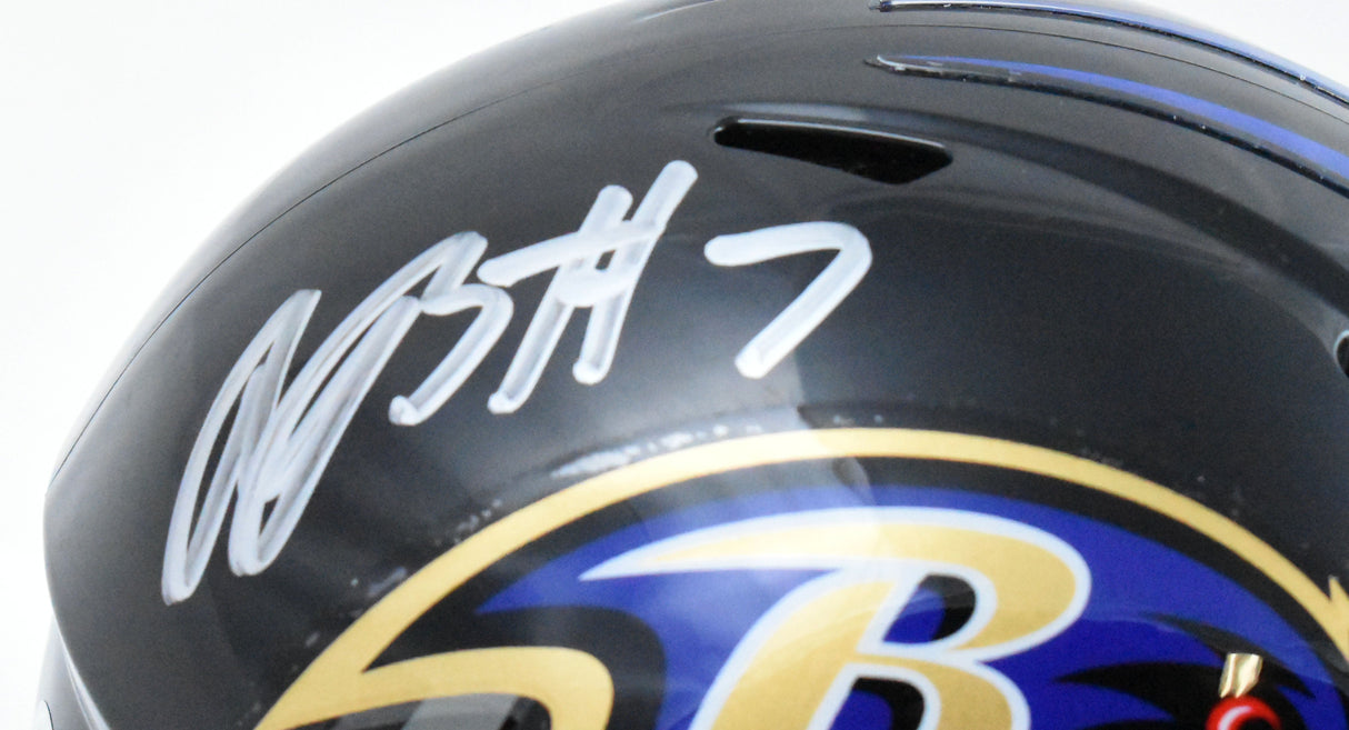 Rashod Bateman Autographed Baltimore Ravens Speed Mini Helmet-Beckett W Hologram