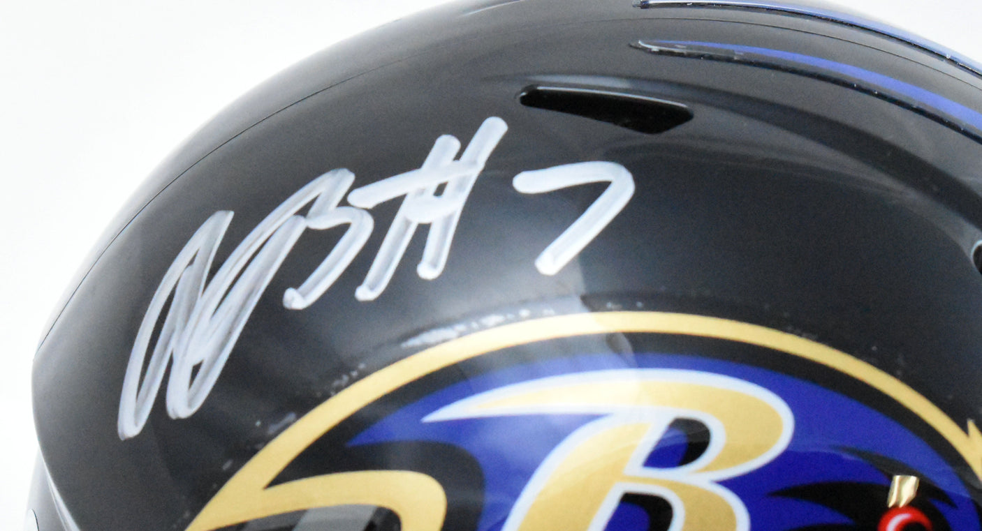 Rashod Bateman Autographed Baltimore Ravens Speed Mini Helmet-Beckett W Hologram