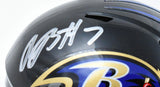 Rashod Bateman Autographed Baltimore Ravens Speed Mini Helmet-Beckett W Hologram