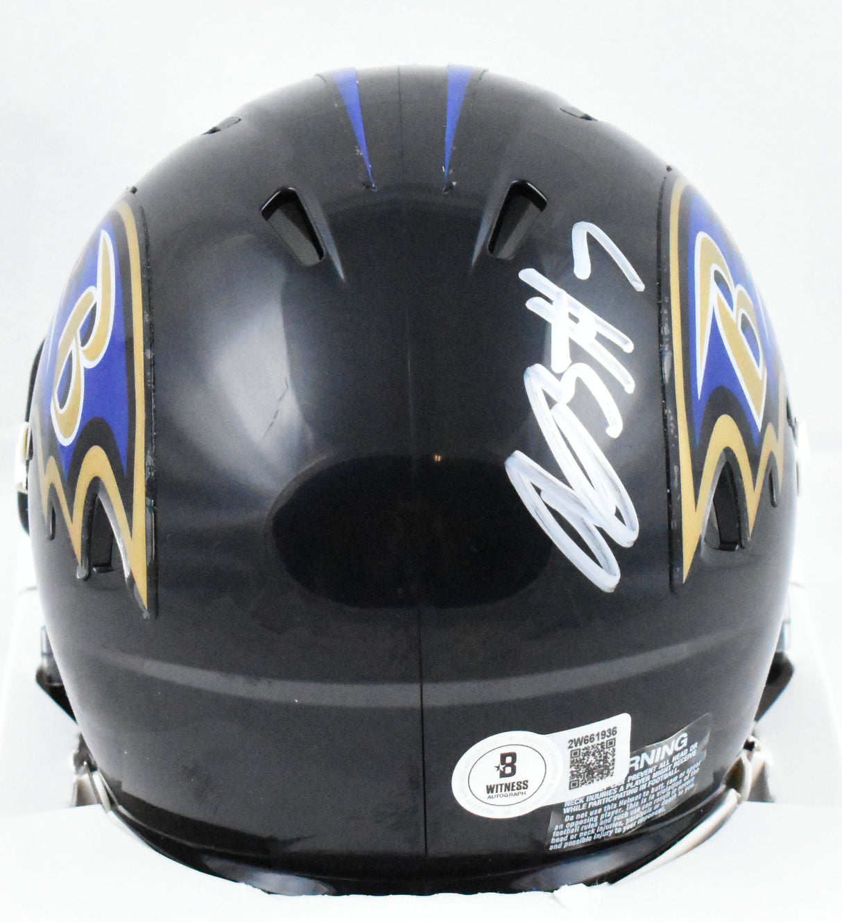 Rashod Bateman Autographed Baltimore Ravens Speed Mini Helmet-Beckett W Hologram