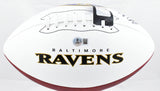 Rashod Bateman Autographed Baltimore Ravens Logo Football - Beckett W Hologram