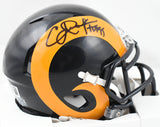 Eric Dickerson Autographed Rams 81-99 Speed Mini Helmet HOF - Beckett W Hologram