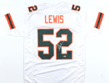 Ray Lewis Autographed White College Style Jersey - Beckett W Hologram *Silver