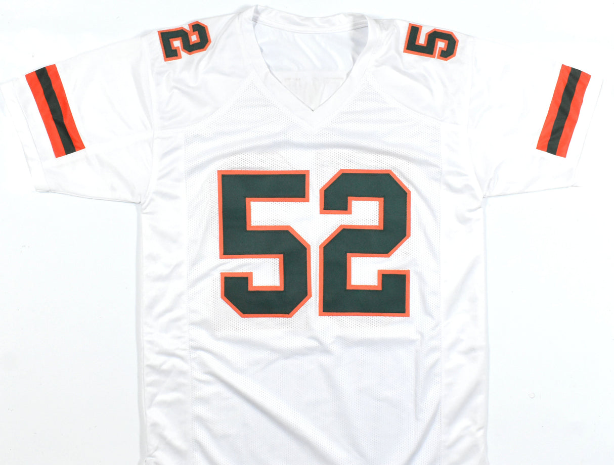 Ray Lewis Autographed White College Style Jersey - Beckett W Hologram *Silver