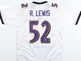 Ray Lewis Autographed White Pro Style Jersey - Beckett W Hologram *Black