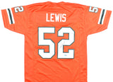 Ray Lewis Autographed Orange College Style Jersey - Beckett W Hologram *Black