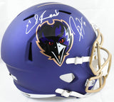 Ray Lewis Ed Reed Autographed Ravens F/S Alt 24 Speed Helmet - Beckett W Holo