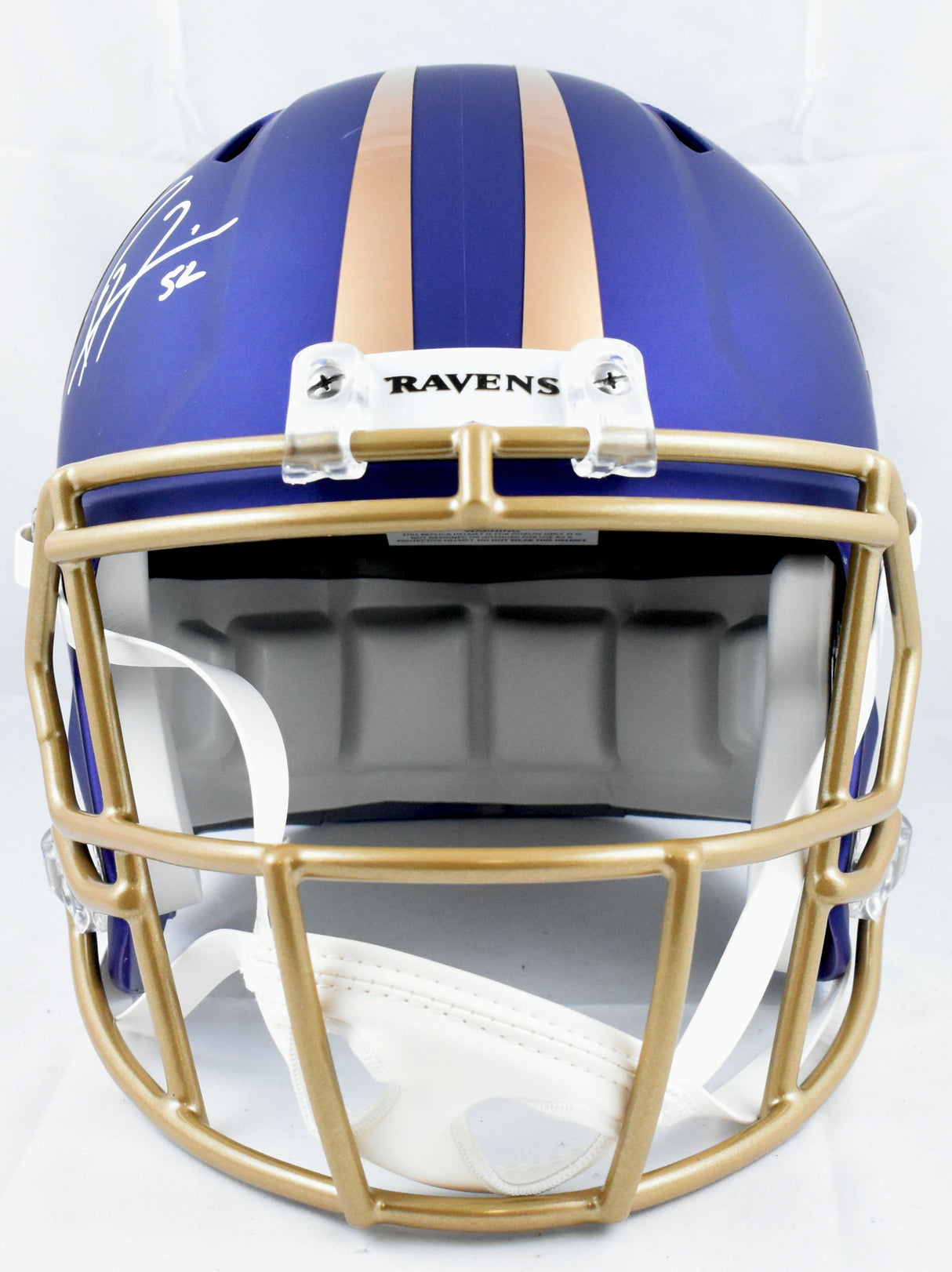 Ray Lewis Ed Reed Autographed Ravens F/S Alt 24 Speed Helmet - Beckett W Holo