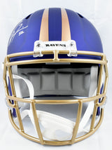 Ray Lewis Ed Reed Autographed Ravens F/S Alt 24 Speed Helmet - Beckett W Holo