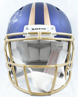 Ray Lewis Autographed Ravens F/S Alt 24 Speed Authentic Helmet - Beckett W Holo