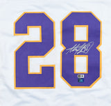 Adrian Peterson Autographed White Pro Style Jersey - Beckett W Hologram *8