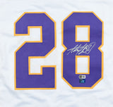 Adrian Peterson Autographed White Pro Style Jersey - Beckett W Hologram *8