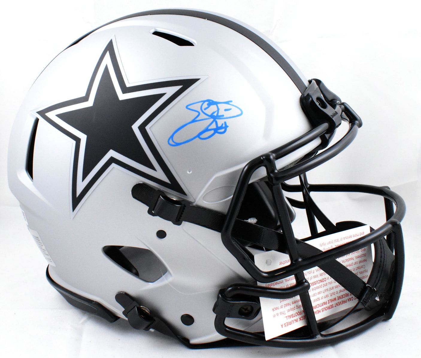 Emmitt Smith Signed Dallas Cowboys F/S Rave Speed Authentic Helmet-BeckettW Holo