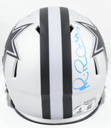 Michael Irvin Autographed Dallas Cowboys Rave Speed Mini Helmet - Beckett W Holo