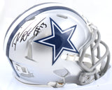 DeMarvion Overshown Autographed Dallas Cowboys Speed Mini Helmet- Beckett W Holo
