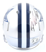 DeMarvion Overshown Autographed Dallas Cowboys Speed Mini Helmet- Beckett W Holo