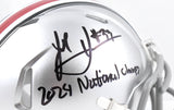 Jack Sawyer Signed Ohio St. Speed Mini Helmet 24 National Champs Beckett W Holo