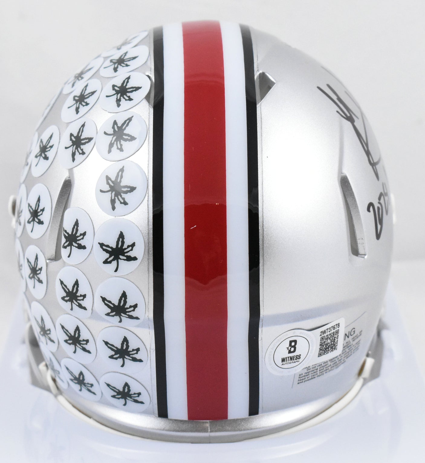 Jack Sawyer Signed Ohio St. Speed Mini Helmet 24 National Champs Beckett W Holo