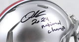 Quinshon Judkins Signed Ohio State Speed Mini Helmet 24 Natl Champs - Beckett W