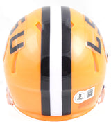 Patrick Peterson Autographed LSU Tigers Speed Mini Helmet - Beckett W Hologram