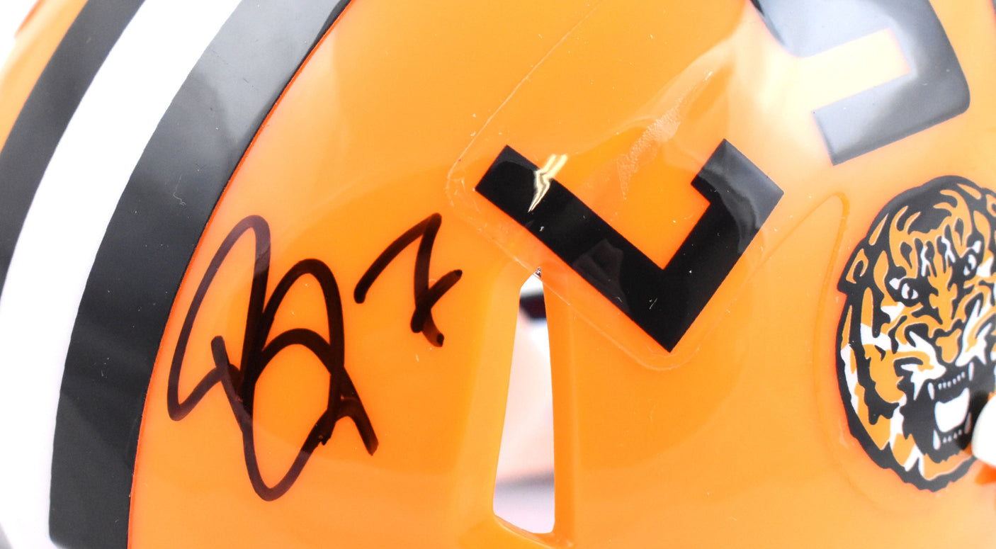 Patrick Peterson Autographed LSU Tigers Speed Mini Helmet - Beckett W Holo *Back