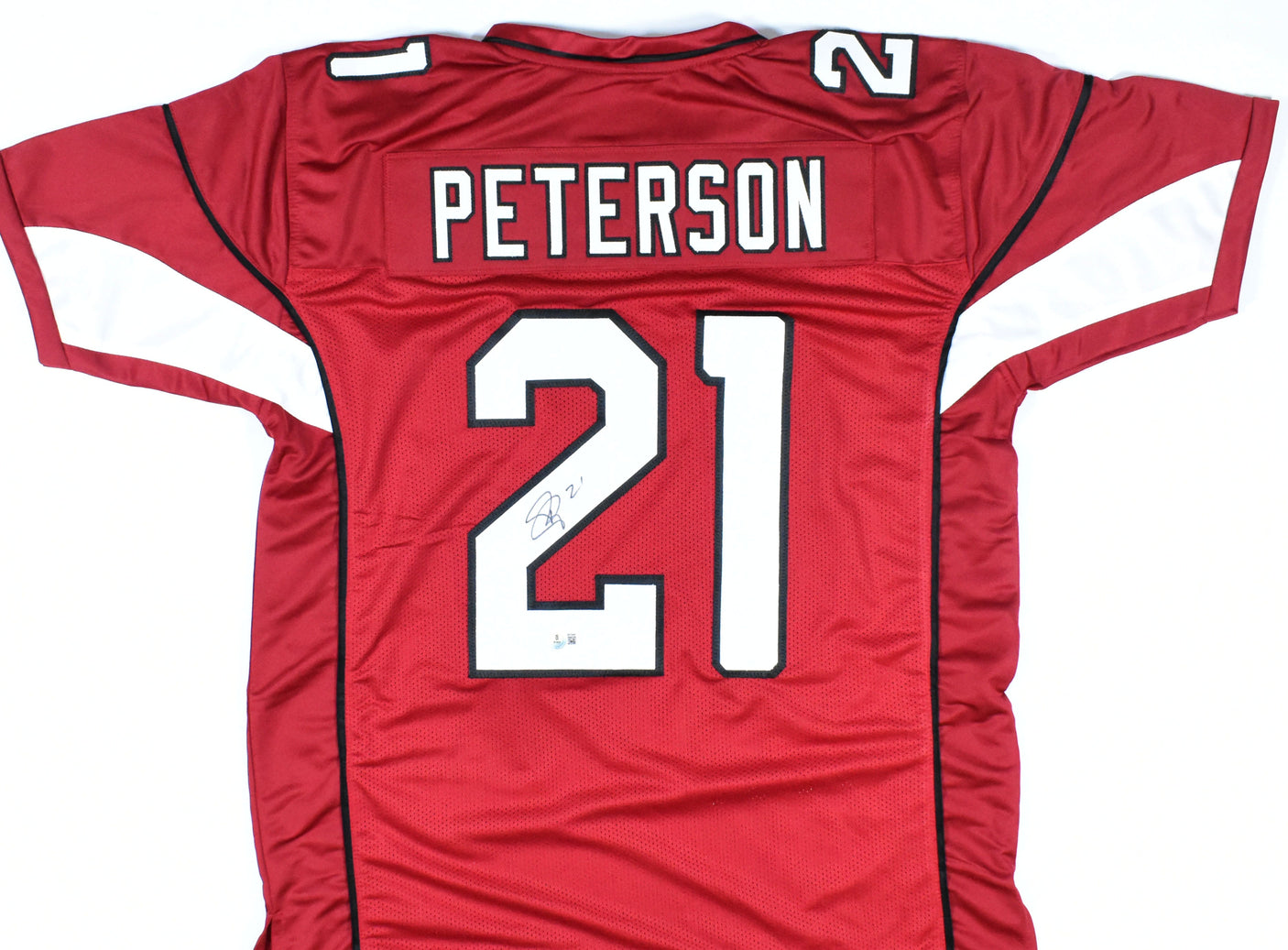 Patrick Peterson Autographed Red Pro Style Jersey - Beckett W Hologram *2
