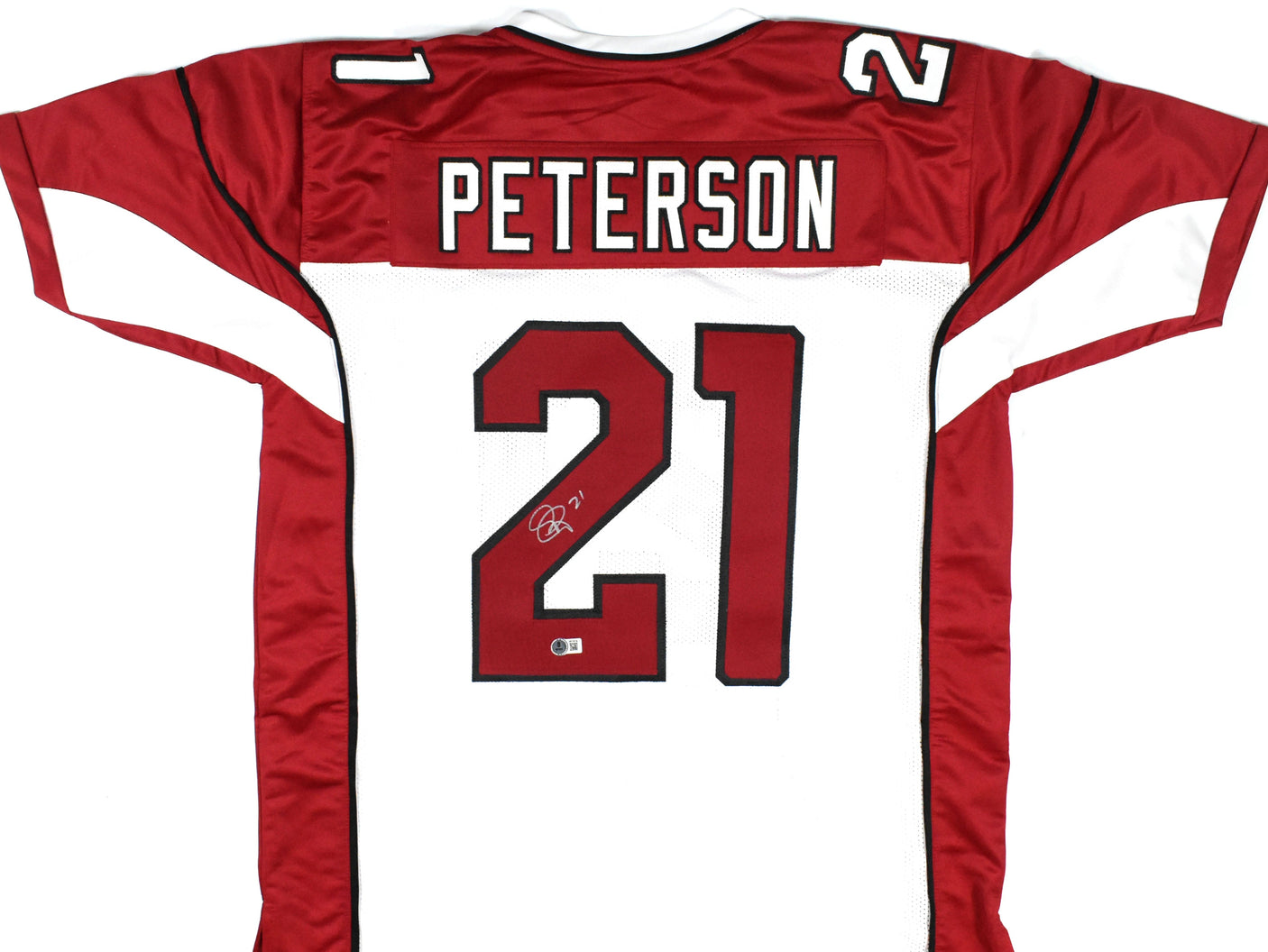 Patrick Peterson Autographed White Pro Style Jersey - Beckett W Holo *2 *Silver