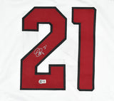 Patrick Peterson Autographed White Pro Style Jersey - Beckett W Holo *2 *Silver