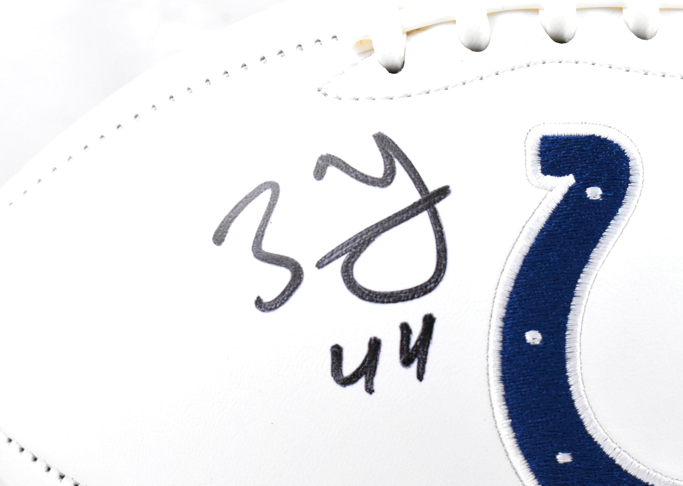 Zaire Franklin Autographed Indianapolis Colts Logo Football- Beckett W Hologram